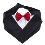 Dog Gentleman Suit Bow Tie Bib Saliva Towel - Image 2