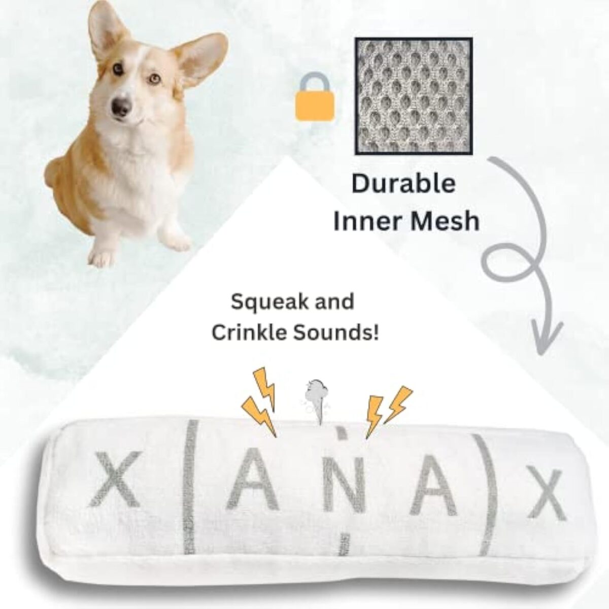 Funny Dog Toy  Parody Plush Squeaky Crinkle Dog Toy - Image 3