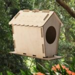 DIY Bird House Yard Gift Shelter Outdoor Unfinished Bird Nest Wooden Nesting Box - Image 5