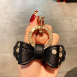 Alloy Diamond Bow Keychain Handbag Pendant - Image 8