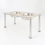 Adjustable Height Dog Food Bowl Rack - Image 2