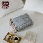 New Simple Chenille Ball Knitted Wool Blanket - Image 9