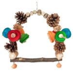 Parrot Swing Pine Nut Grinding Mouth Grinding Claw Log Bird Stand Rod Color Decoration - Image 5