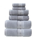 Cotton Glossy Satin Plain Cut-off Absorbent Towel Suit - Image 7