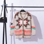 Contrast Color Lazy Style Long Sleeve Knitted Cardigan Jacket - Image 4