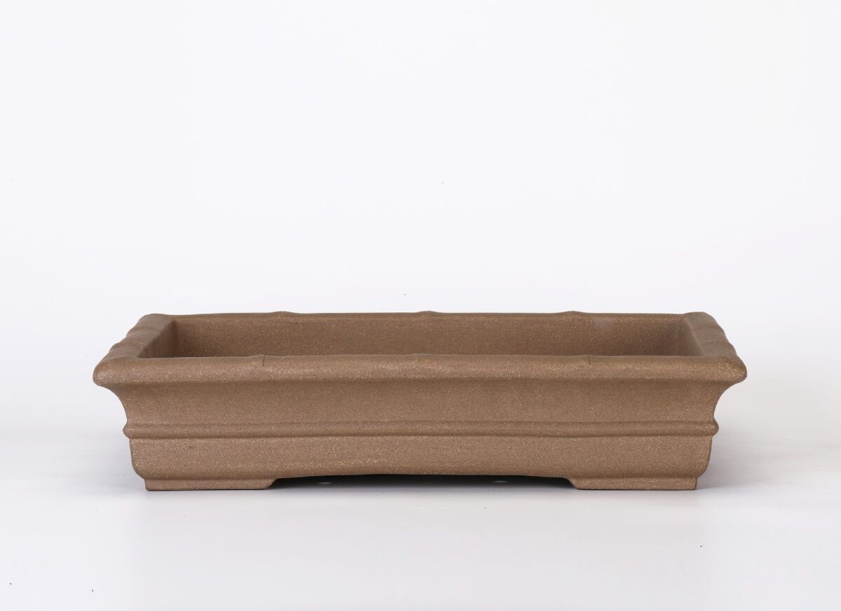 Bamboo Mid-line Rectangular Shallow Pot Handmade Raw Ore Purple Sand Flowerpot - Image 7