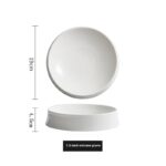Irregular White Ceramic Dinner Plate - Image 6