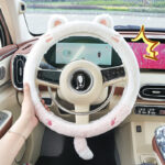 Autumn And Winter Car Steering Wheel Cover Plush Cartoon Thermal - Image 2