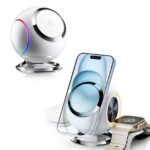 Spherical Ambience Light Vertical Magnetic Wireless Charger - Image 5