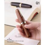 Solid Wood Ink Pen Fine Tip Cute Chubby Short Pen - Image 3
