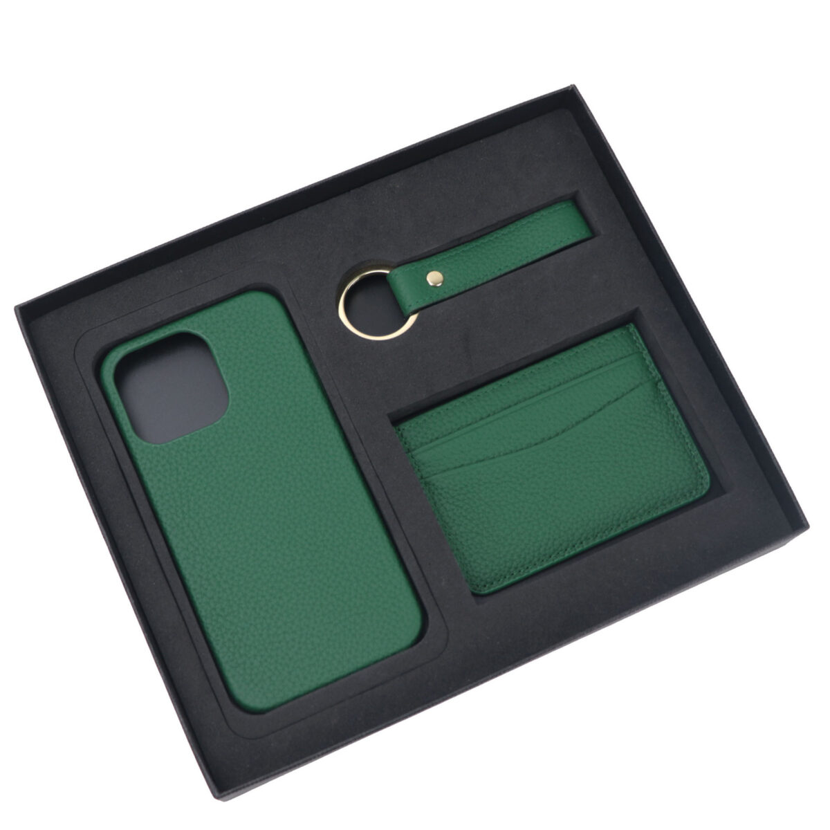 Leather Protective Case All-match Card Holder Keychain Gift Set - Image 9