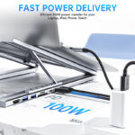 Aluminum Alloy HUB Multi-interface HDMI 8 In 1 Docking Station Laptop Stand - Image 3