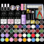 Acrylic Powder Crystal Liquid White French Nail Tip 42 Colors Dance Suits Bottom Rubber Seal Layers - Image 3