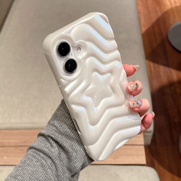 Pearlescent White Three-dimensional Stacking XINGX Phone Case