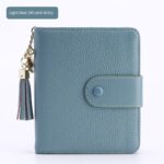 Korean Style Large Capacity Tassel Snap Solid Color Multiple Card Slots Driving License Protective Cover - Image 5