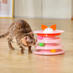 Rotating Four-layer Cat Plate, Interactive Educational Toy  Multicolor To Relieve Boredom - Image 3