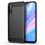 Brushed carbon fiber pattern silicone soft shell