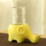 Ceramic Elephant Drinking Fountain Cat Bowl - Image 2