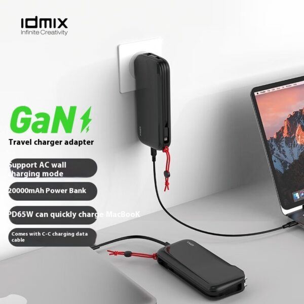 Power Bank 20000 MA Large Capacity PD65W Quick Charge With Plug