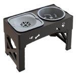 Pet Stainless Steel Feeder Double Bowl Integrated Lifting Dog Bowl - Image 6