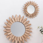 European-style Solid Wood Handmade Finish Hanging Mirror Homestay Hotel Entrance Decoration Hanging