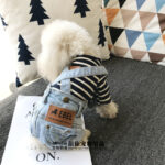 All-match Suspender Pants Pet Clothes Dog Denim Pants - Image 4
