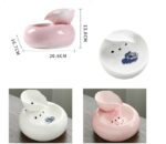 Pet Ceramic Automatic Cat Leaf Water Dispenser - Image 9