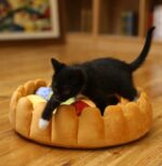 Pet plush cat dog mat kennel cat litter winter warm creative pet mat fruit egg tart bed - Image 6