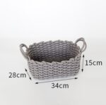 Nordic Wind Hand-woven Thick Cotton Rope Storage Box Simple Storage Basket - Image 8