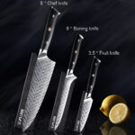 Fishbone Chef's Knife Damascus Deboning - Image 4