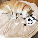 Japanese net red creative copper  firewood dog pet nest cartoon short plush round cat dog mat - Image 4