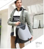 Cross border men's double shoulder bag multi function anti-theft 15.6 inch computer package British bag leisure business bag - Image 5