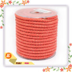Braided Black Real Cowhide Rope Round - Image 7