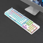 Steampunk Mechanical Keyboard And Mouse Set Retro 87-key Wired Laptop Desktop Office - Image 9