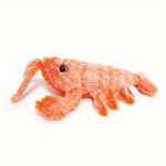 Pet Gravity Shrimp Plush Toy USB Charging Simulate Lobster Electric Jumping Cat Toys, Simulation Lobster Dog Toy, USB Charging With Catnip Plush Cat Toy, Pet Dog Cats Stuffed Interactive Toy - Image 5