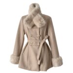Women's Ring Fashionable Cape Cloak Wool Coat - Image 4