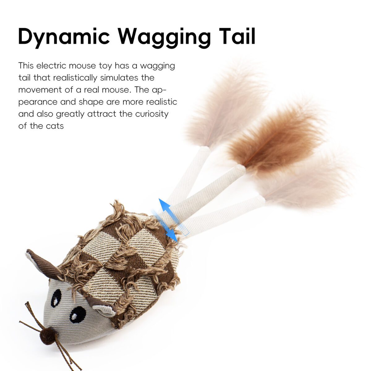 NEW Motion Cat Toy Electronic Moving Mouse Cat Toy Interactive Cat Toy With Rechargeable Battery Sound Box Cat Mouse Feather - Image 6