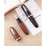 Solid Wood Ink Pen Fine Tip Cute Chubby Short Pen - Image 4