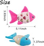 Cat Catnip Toys Small Cat Fish Toys With Crinkle Shine Ring Paper To Make Sound To Catch Your Cats Eyes And For Your Cats To Chew And Catch Interactive Cat Toys Indoor Cat - Image 2