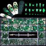 21 Grid Boxed Nail Rhinestone Flat Glass Nail Rhinestone Jewelry Set - Image 7
