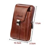 Men's Small Waist Bag Belt Mobile Phone Bag Vertical Multi-functional Mini Retro Cowhide - Image 6
