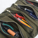 Multifunctional canvas hanging storage bag - Image 9