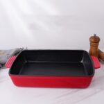 Cast Iron Uncoated Binaural Rectangle Fry Pan - Image 5