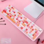 Macaron Wired Mechanical Keyboard And Green Axis Mouse Set - Image 3