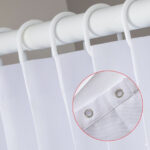 Household Solid Color Folding Partition Door Curtain - Image 2