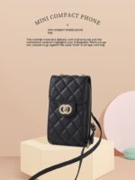 Women's Leather Mini Women's Bag Classic Mobile Phone Bag Messenger Bag - Image 8