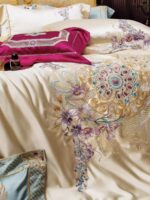 140s Silk Cotton Long-staple Cotton Embroidery Four Piece Home Textiles Set - Image 9