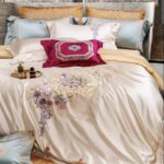 140s Silk Cotton Long-staple Cotton Embroidery Four Piece Home Textiles Set - Image 10