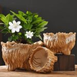 Flower Pot Ceramic Large Extra Large Wood Shaped Tree Root Green Plant Succulent Flower Pot - Image 10