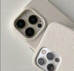 Original Design Beige Litchi Leather Phone Case - Image 10